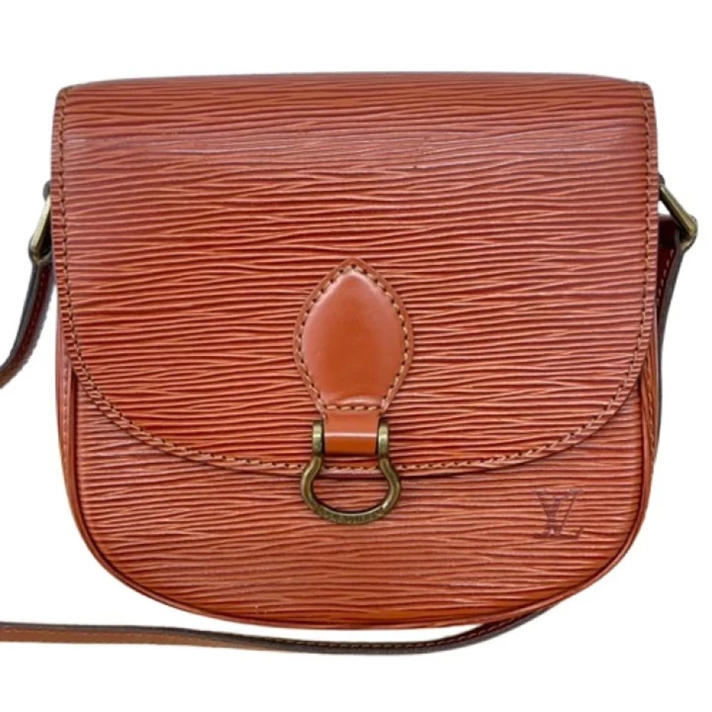 Authentic Louis Vuitton Saint Cloud Epi PM brown kenya leather vintage - Picture 11 of 12